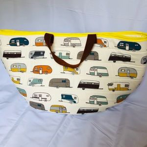 Vintage Style Camper Beach Tote